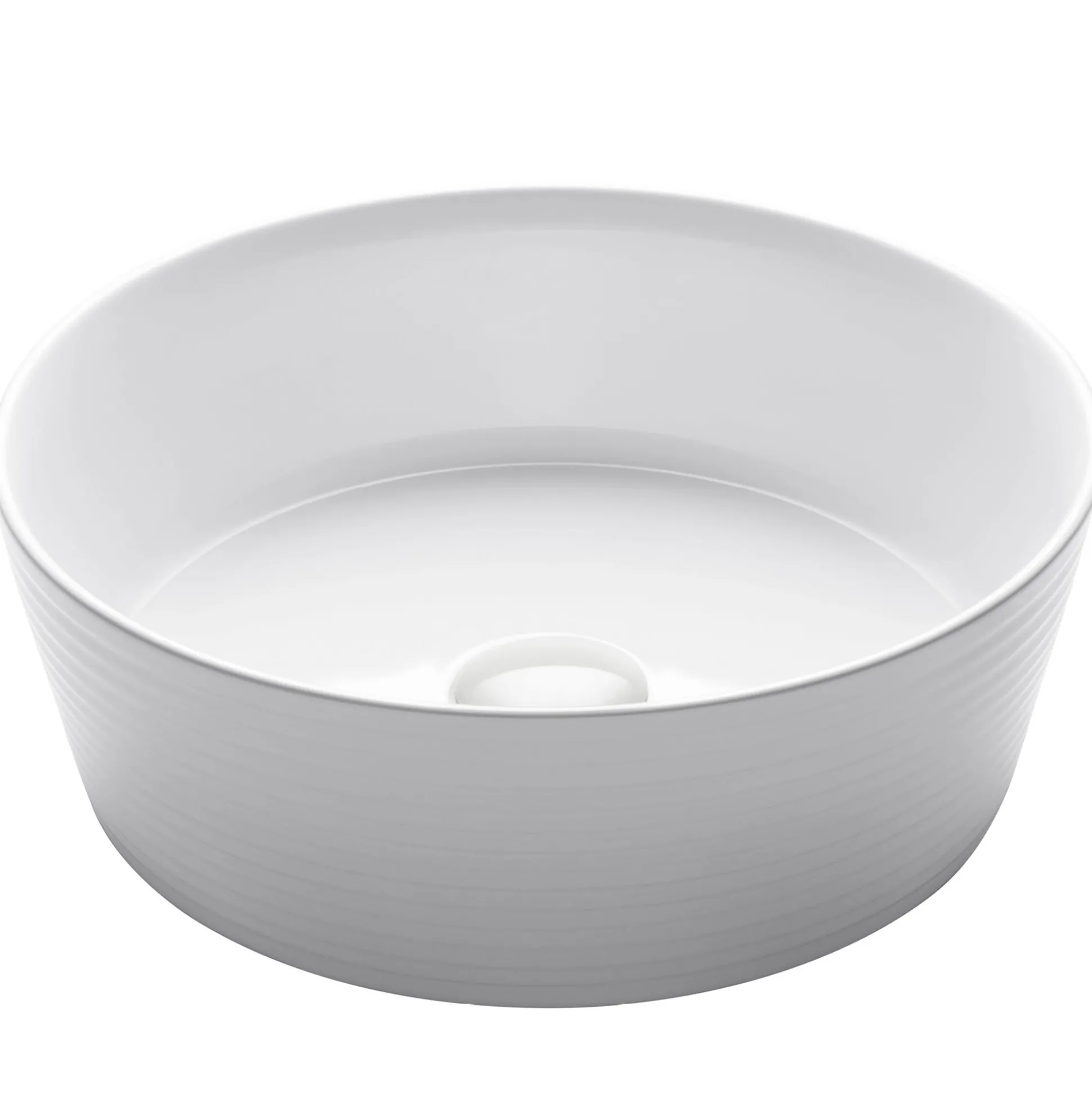 15 3/4" Round Vessel Ceramic Bathroom Sink in White