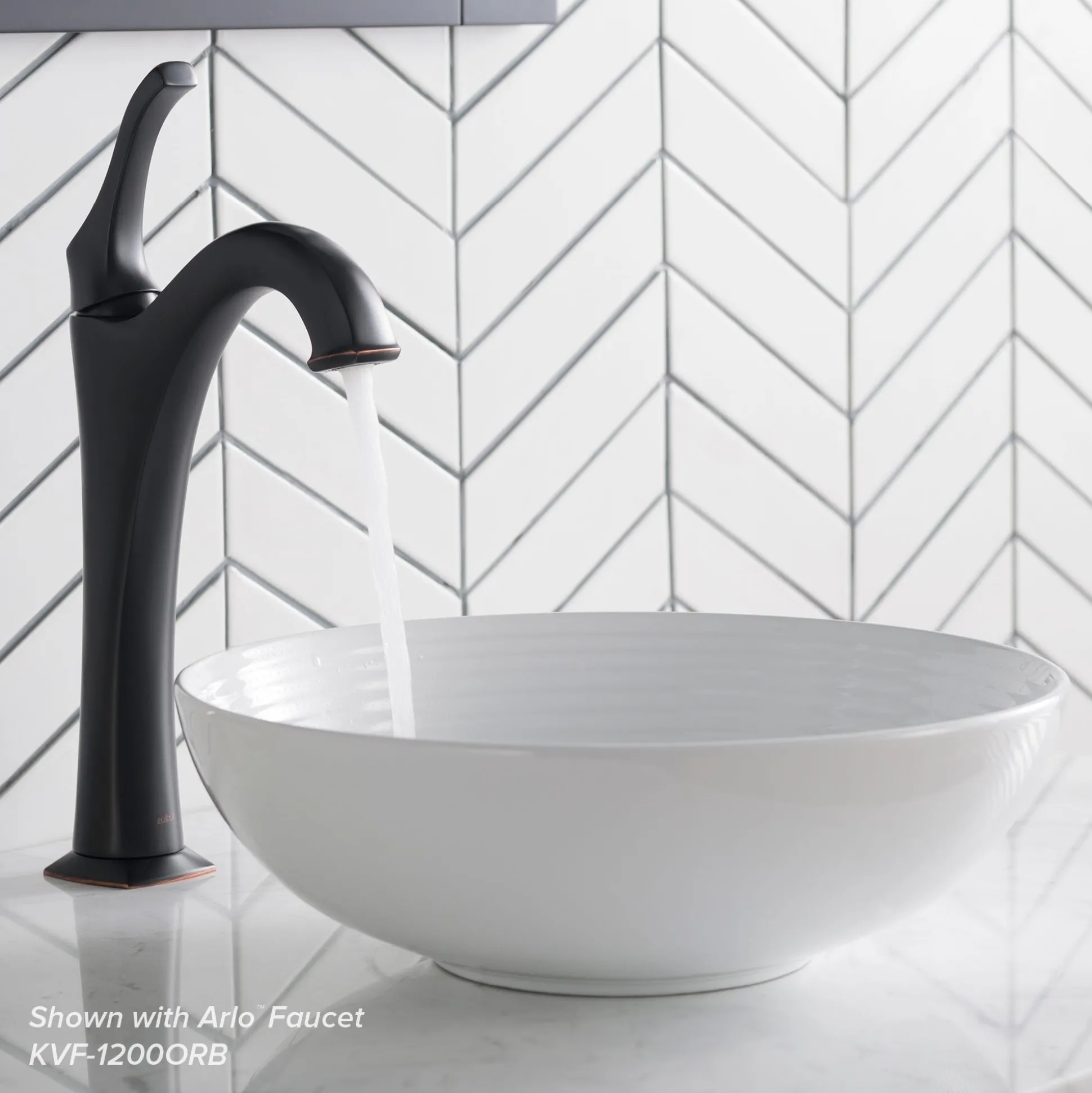13" Round Vessel Ceramic Bathroom Sink in White with Pop Up Drain