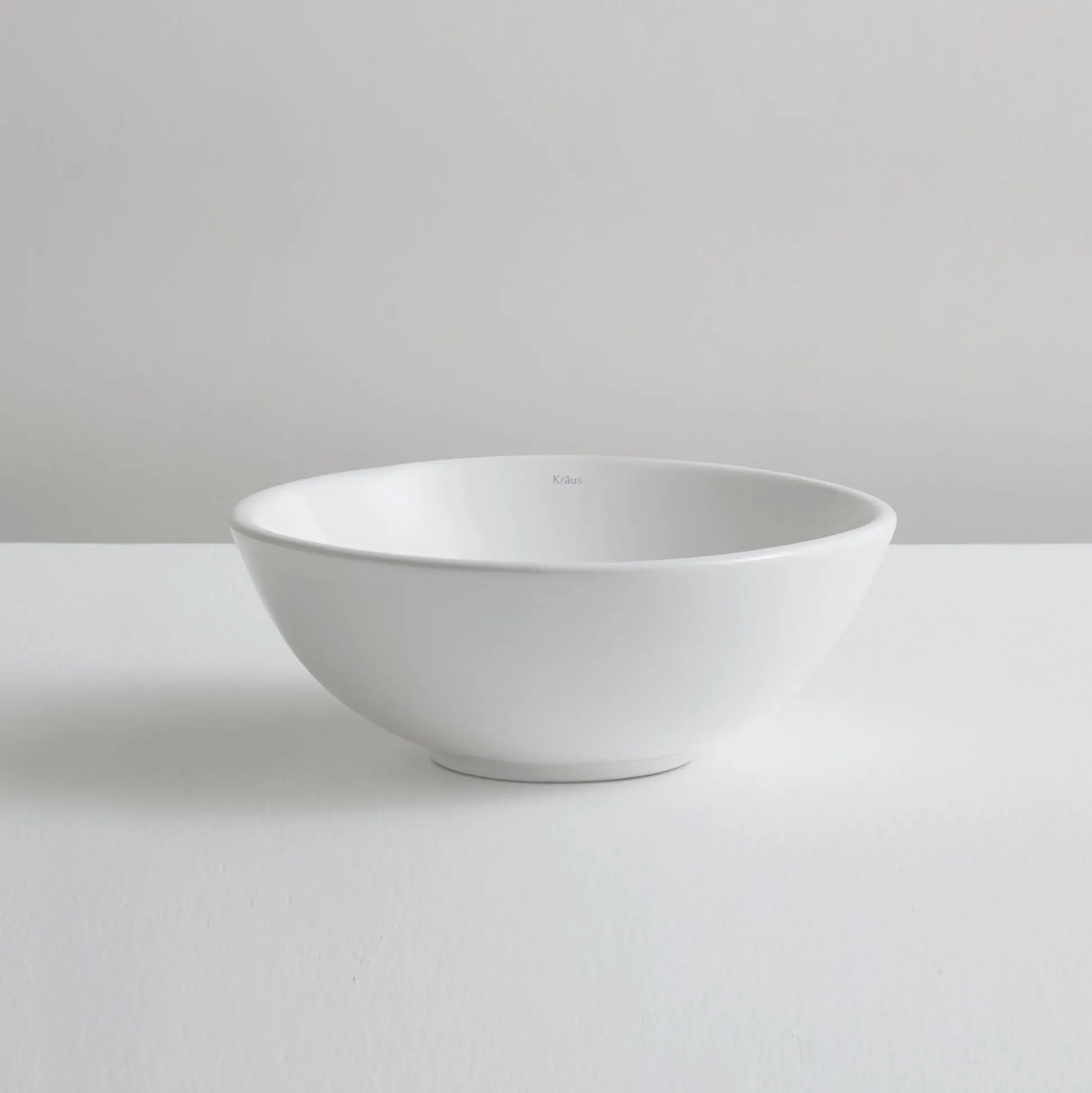 14" Round Vessel Ceramic Bathroom Sink in White with Pop-Up Drain in Oil Rubbed Bronze