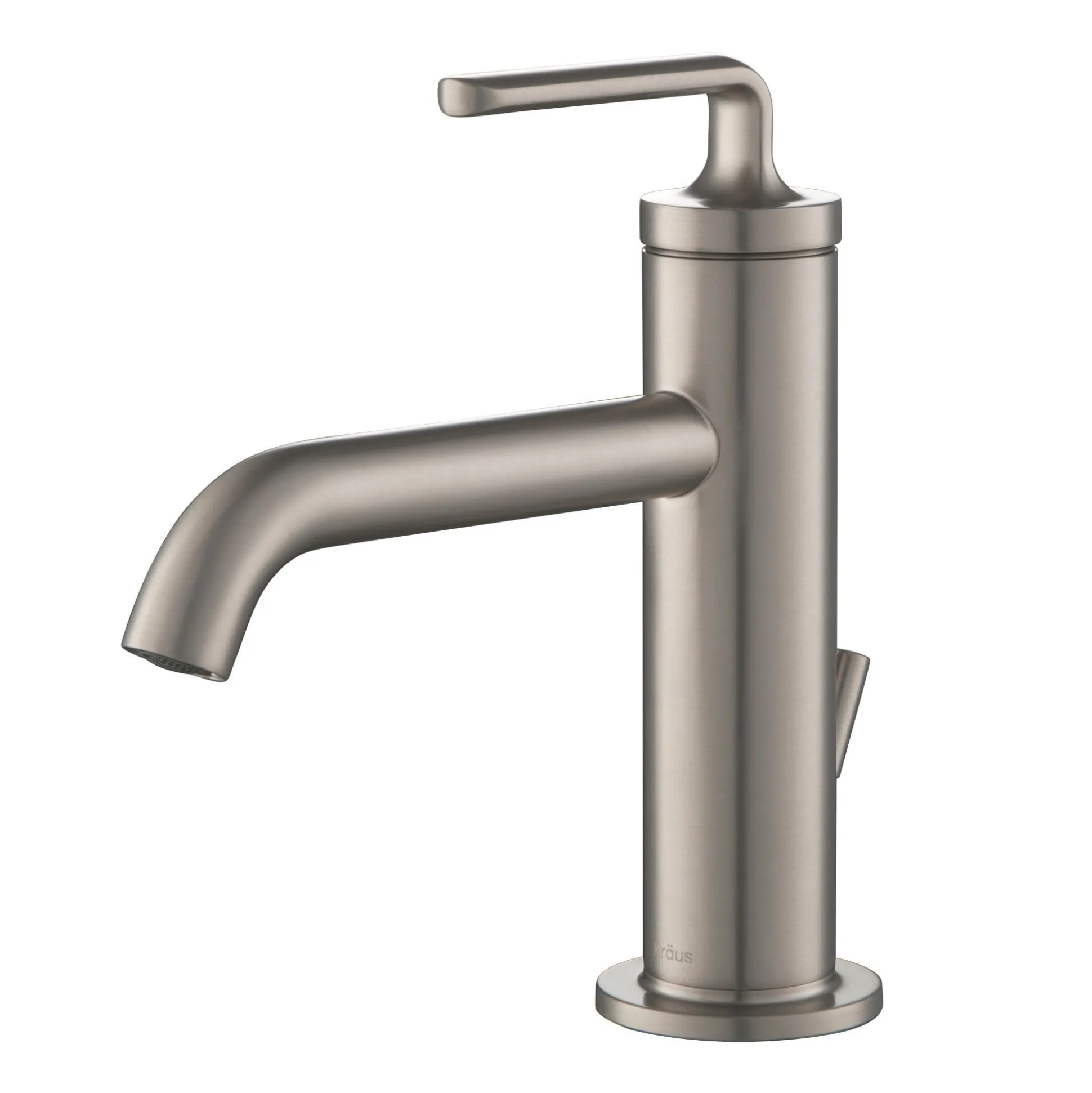 Single Handle Basin Bathroom Faucet with Lift Rod Drain in Spot Free Stainless Steel (2-Pack)