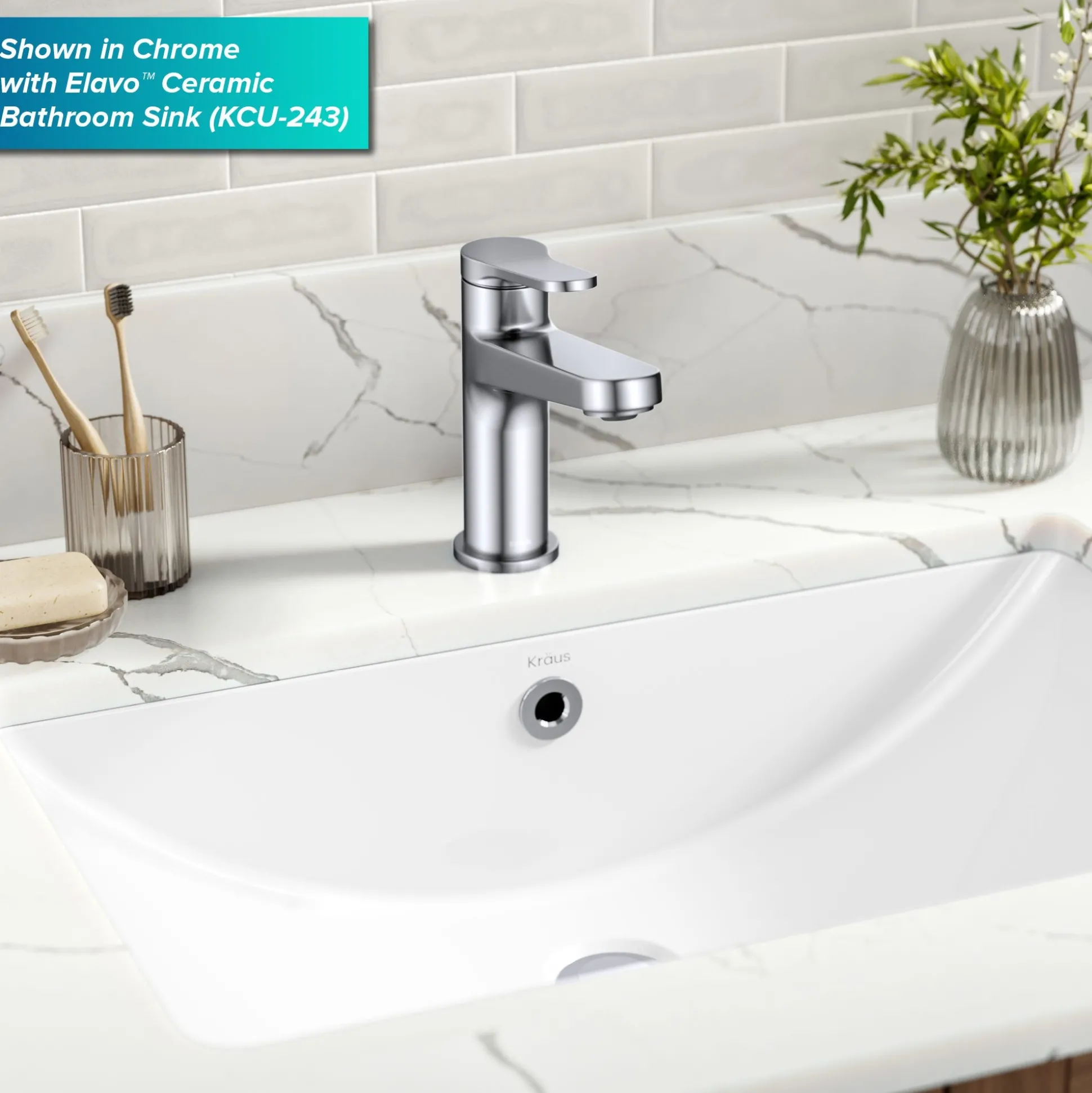 Single Handle Bathroom Faucet in Spot-Free Brushed Brass with Pop Up Drain and Supply Lines