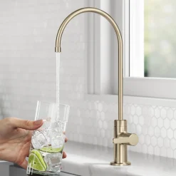 Single Handle Drinking Water Filter Faucet for Reverse Osmosis or Water Filtration System in Spot-Free Antique Champagne Bronze