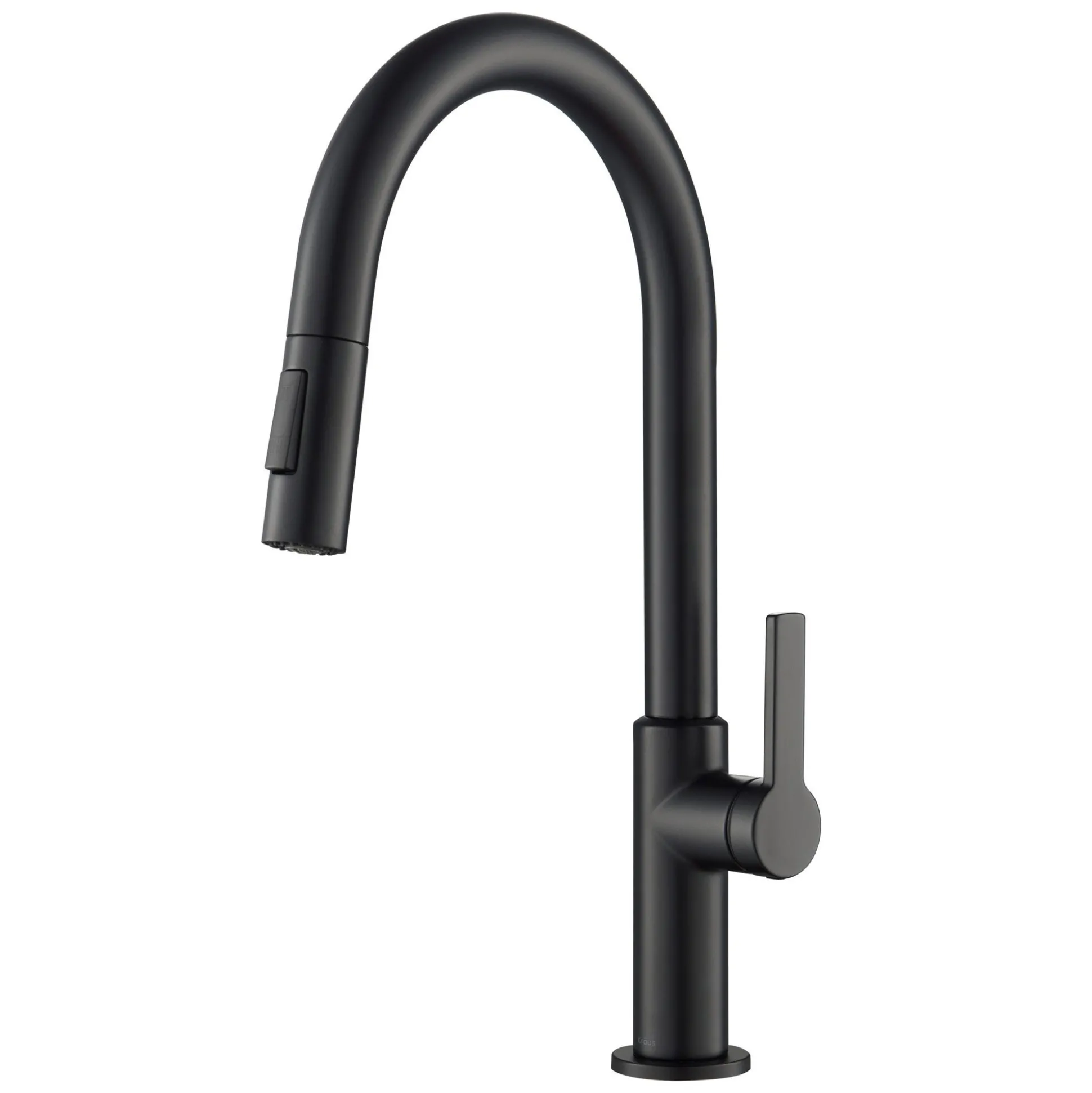 Single Handle Pull Down Kitchen Faucet in Matte Black