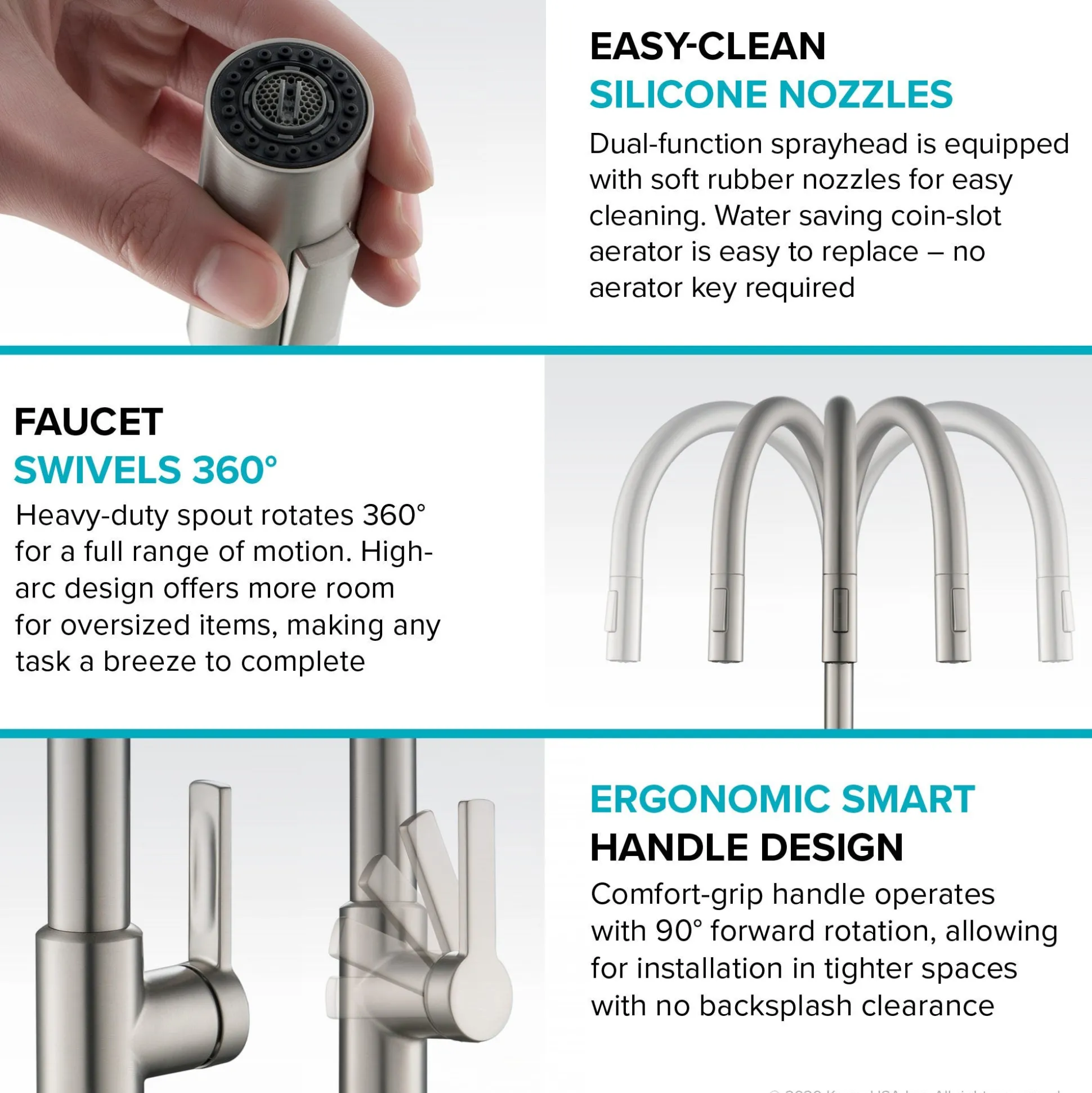 Single Handle Pull Down Kitchen Faucet in Matte Black