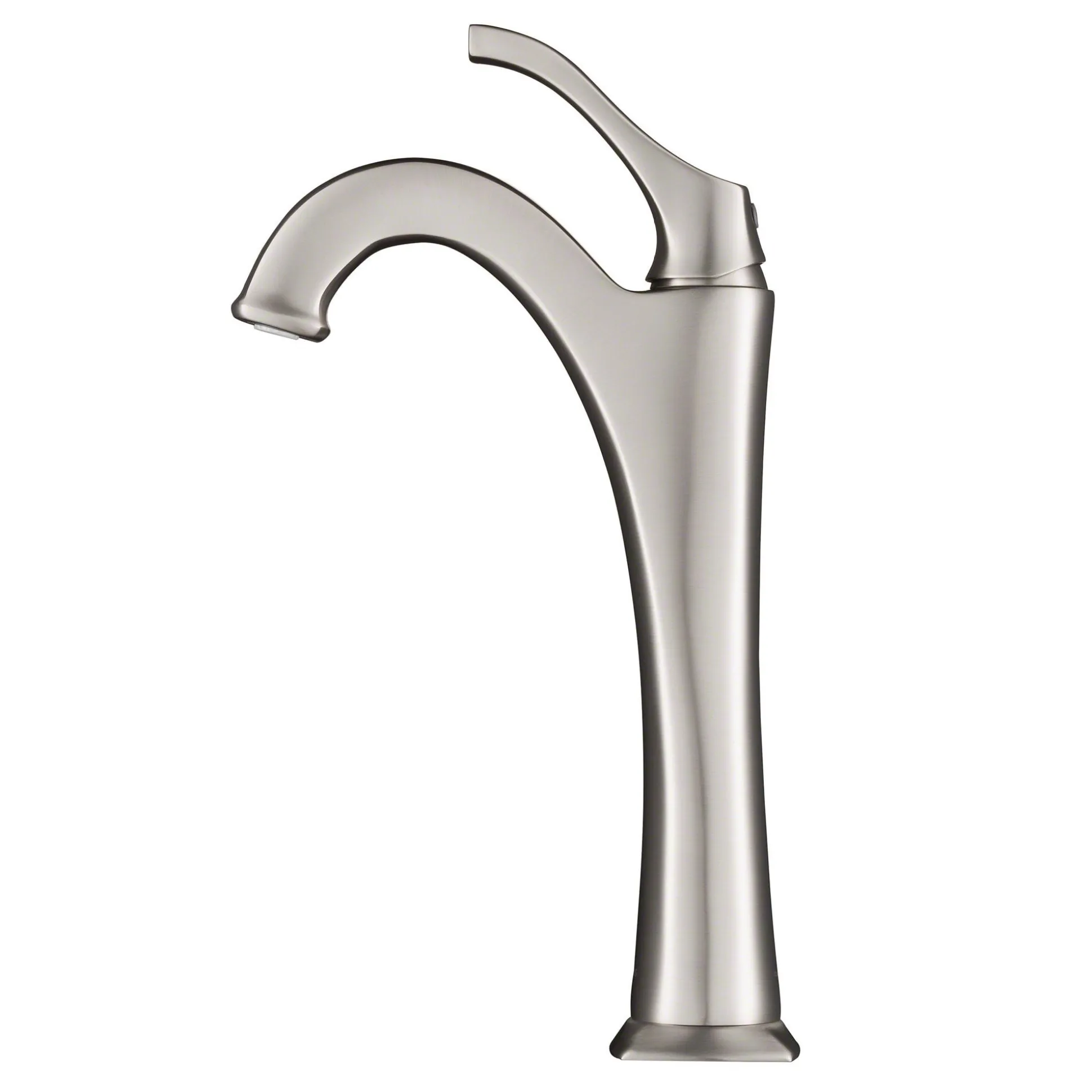 Single Handle Vessel Bathroom Faucet with Pop-Up Drain in Spot Free Stainless Steel