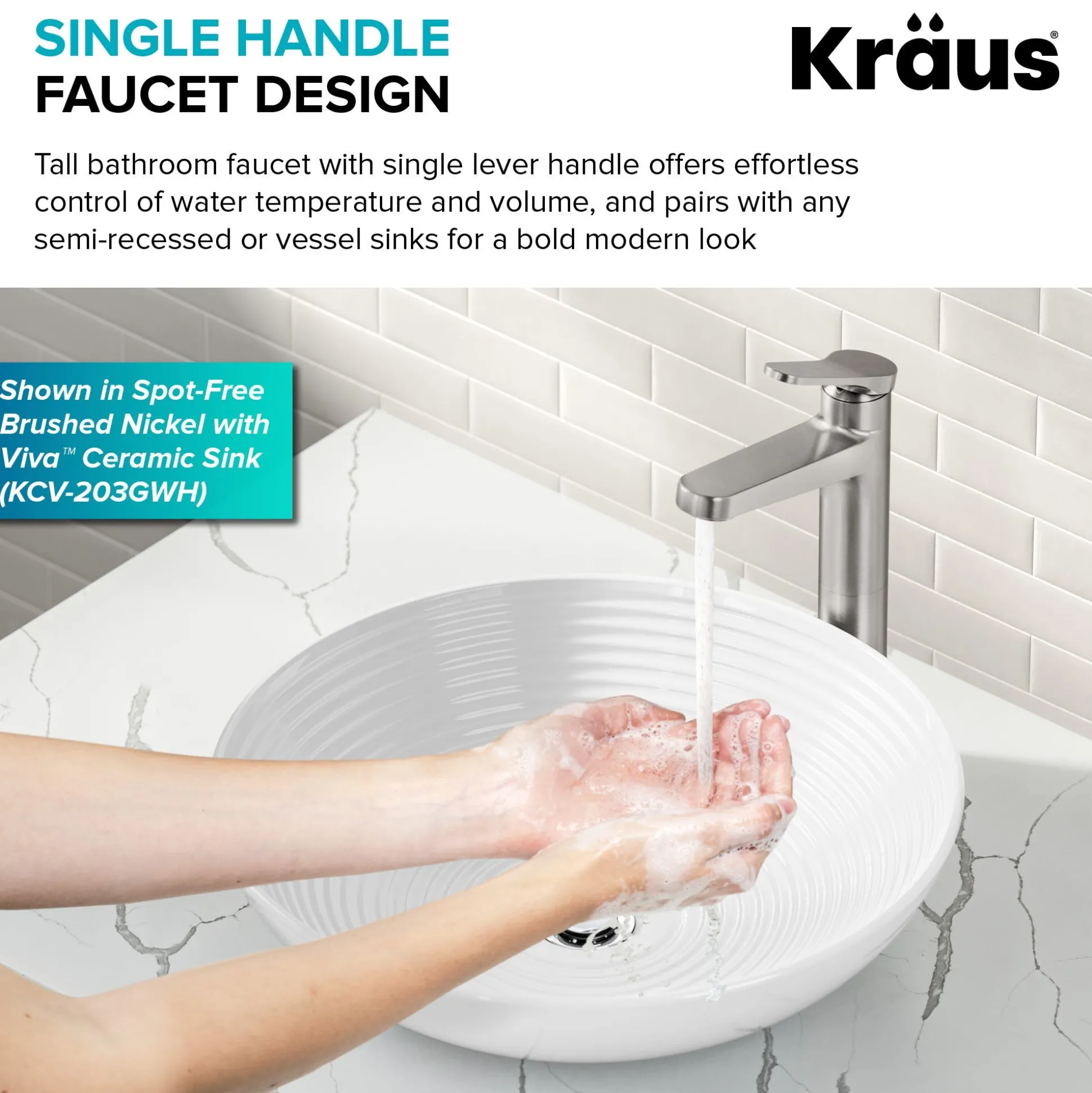 Single Handle Vessel Bathroom Faucet in Matte Black with Pop Up Drain and Supply Lines