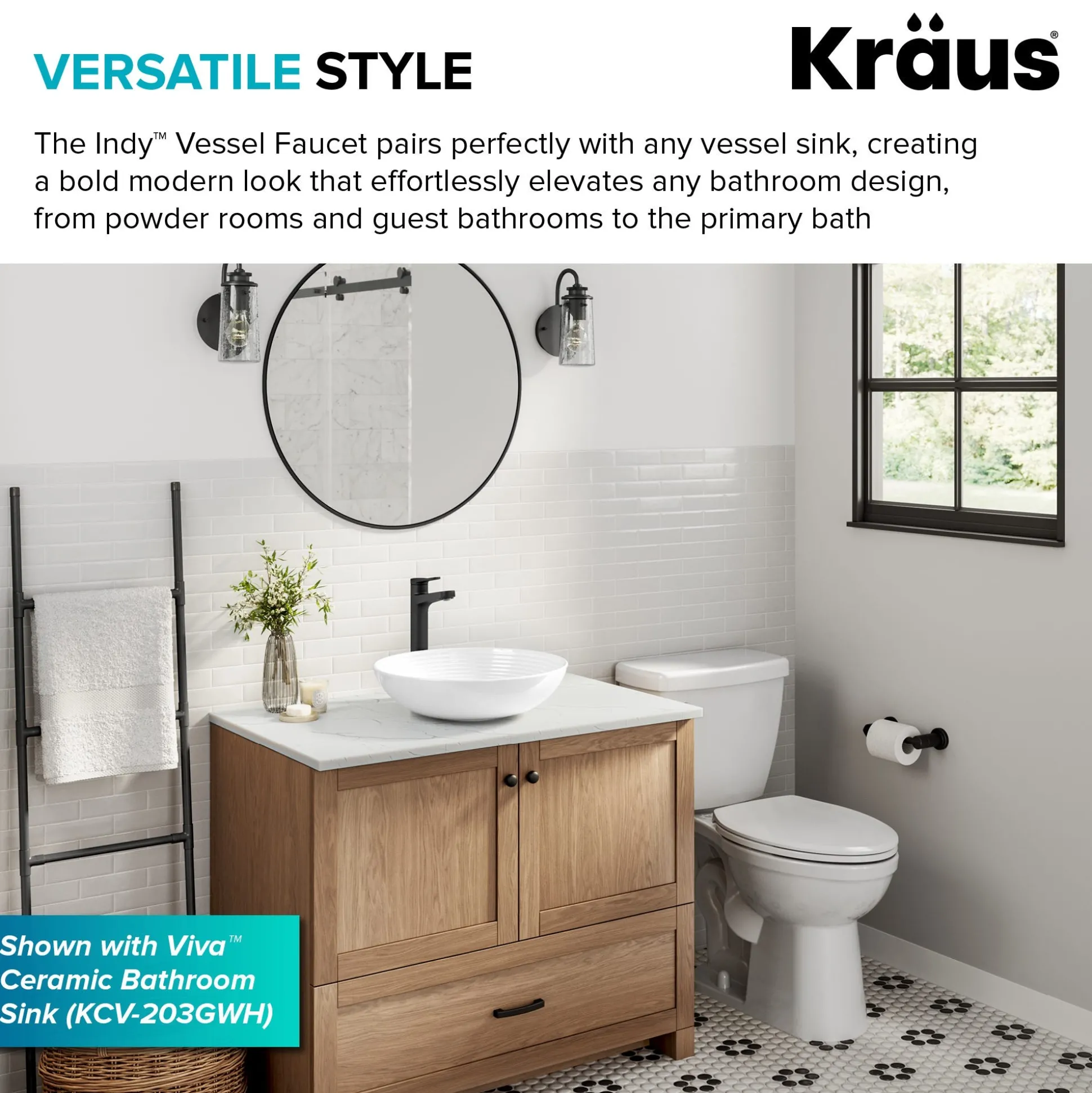 Single Handle Vessel Bathroom Faucet in Matte Black with Pop Up Drain and Supply Lines