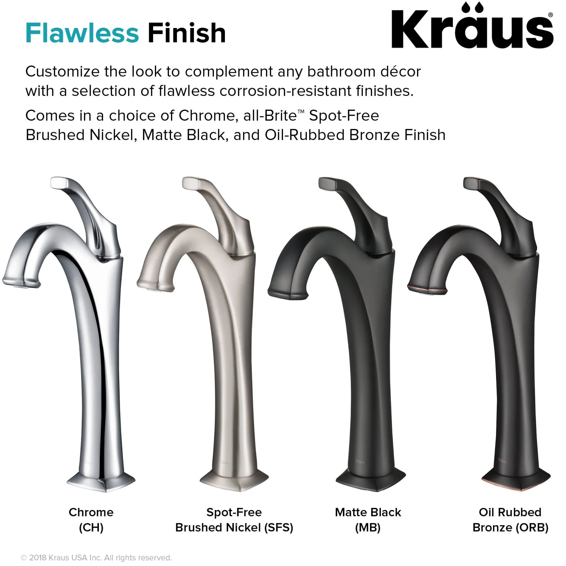Single Handle Vessel Bathroom Faucet with Pop-Up Drain in Spot Free Stainless Steel (2-Pack)