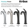 Single Handle Vessel Bathroom Faucet with Pop-Up Drain in Matte Black (2-Pack)
