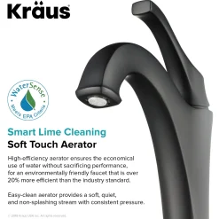 Single Handle Vessel Bathroom Faucet with Pop-Up Drain in Matte Black (2-Pack)