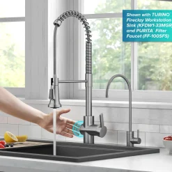 Touchless Sensor Commercial Single Handle Pull Down Kitchen Faucet in Spot Free Stainless Steel