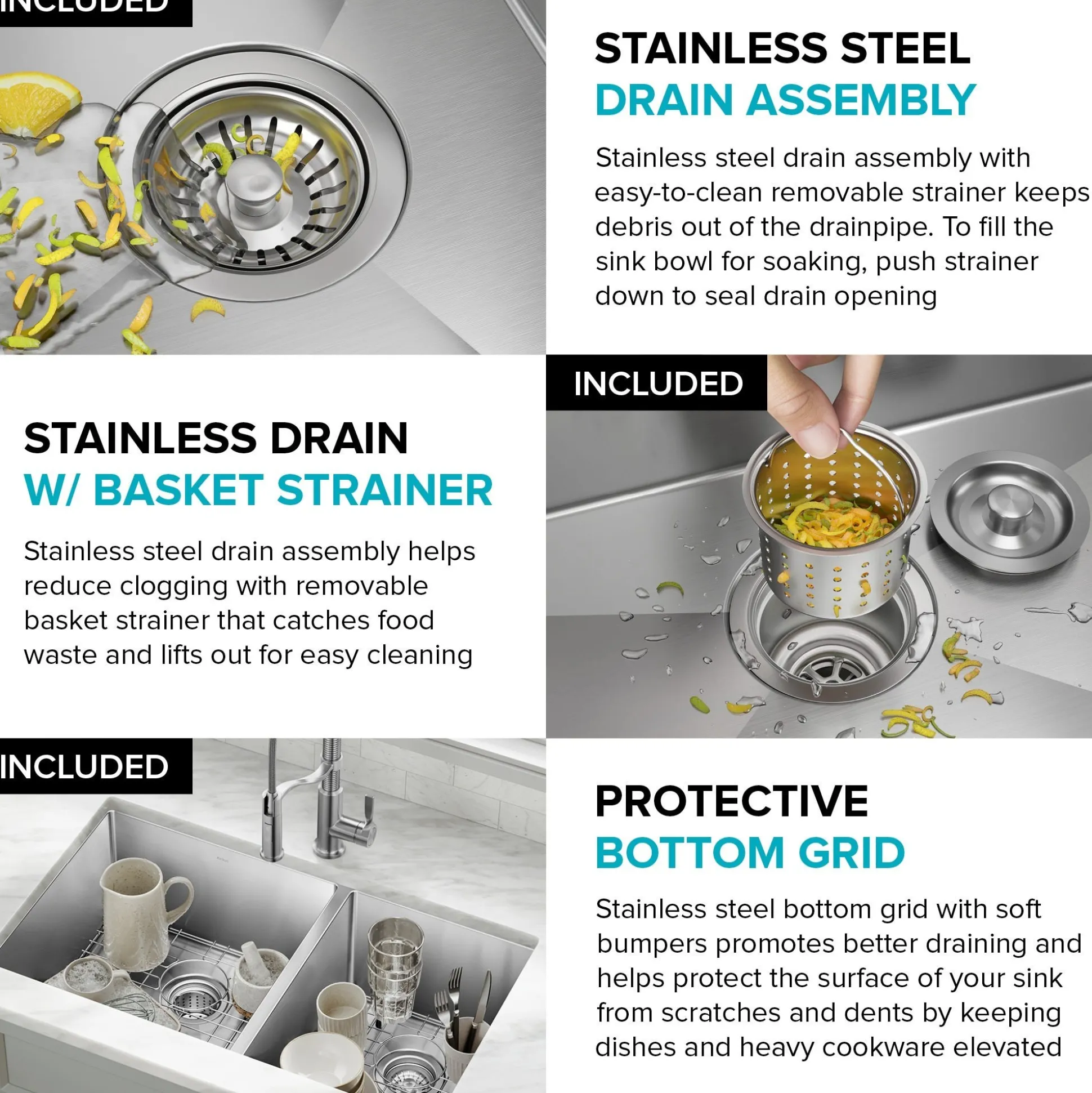 33" Undermount 60/40 Double Bowl 16 Gauge Stainless Steel Kitchen Sink