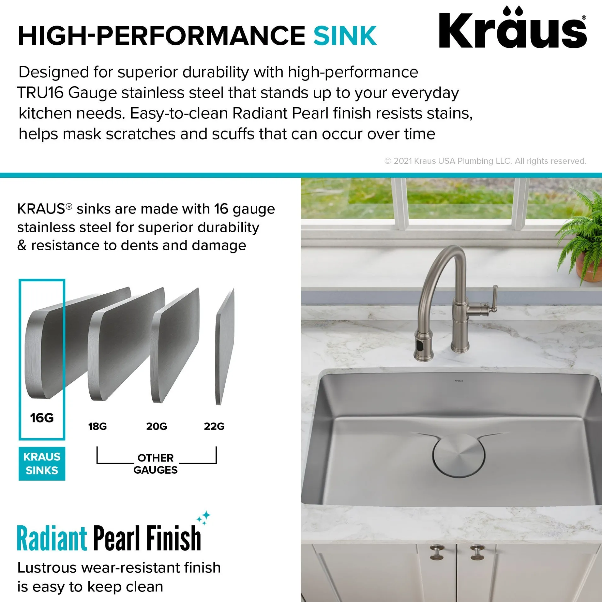 33" Undermount 16 Gauge Stainless Steel Single Bowl Kitchen Sink with DrainAssure Waterway