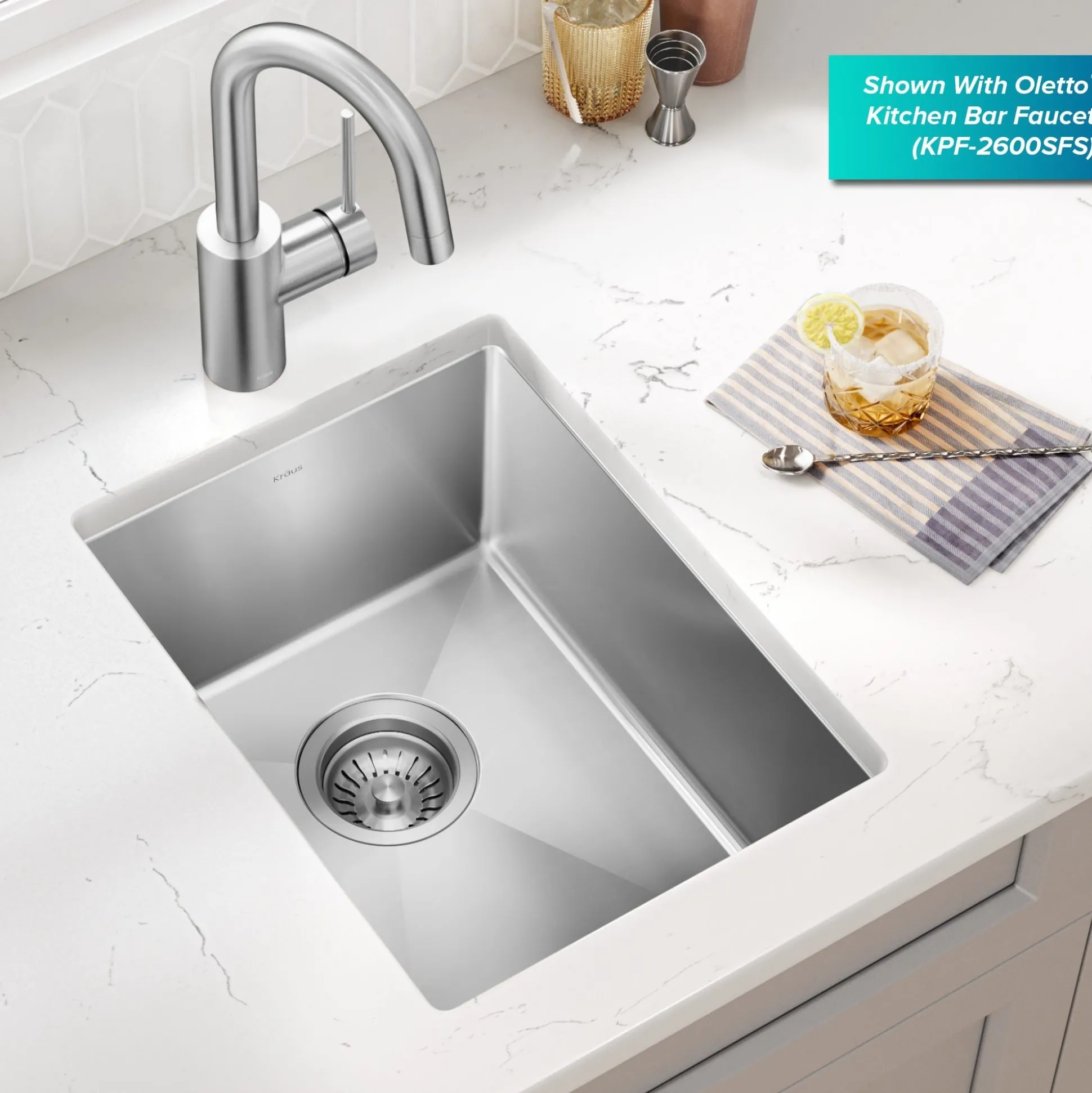 14" Undermount Single Bowl 16 Gauge Stainless Steel Bar Kitchen Sink