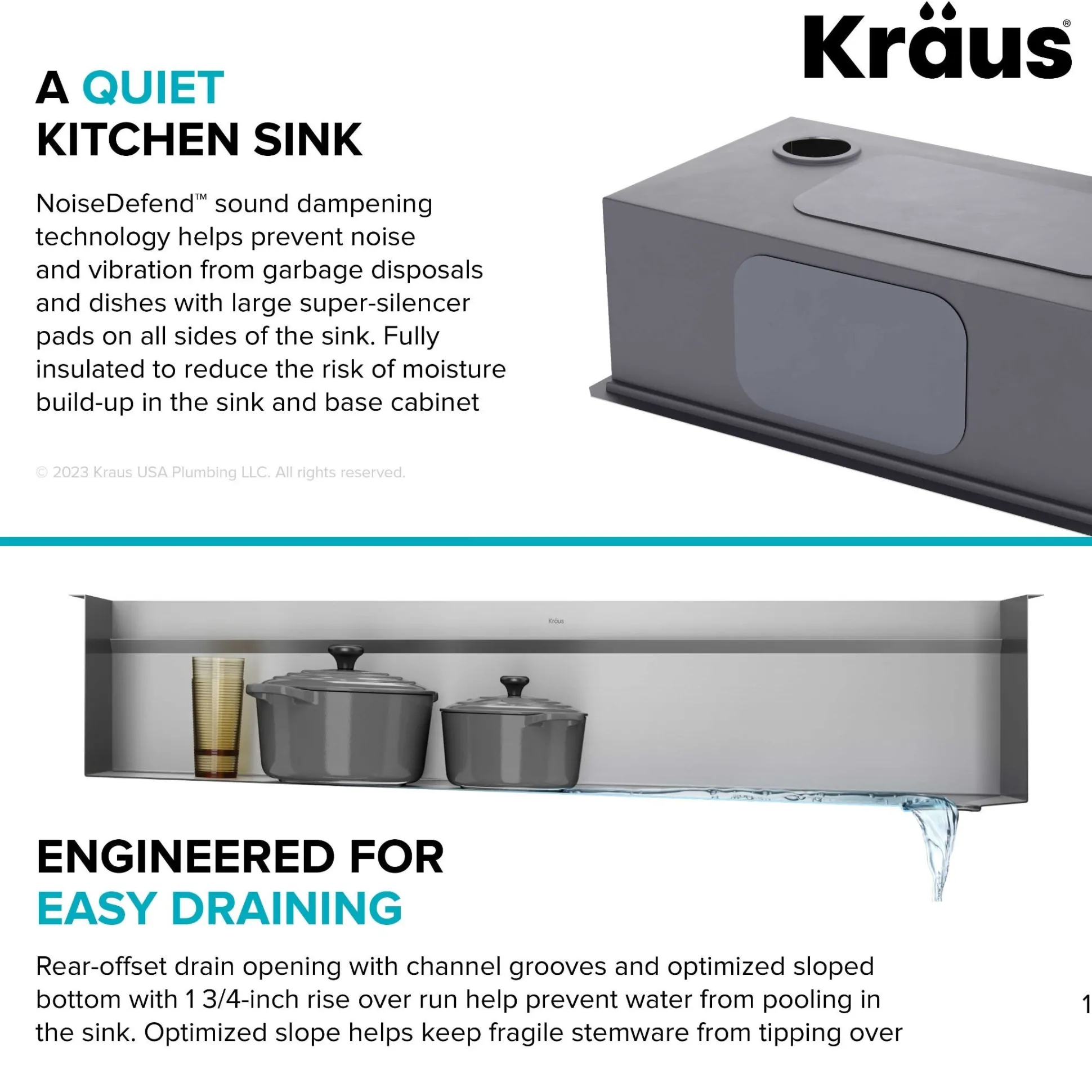 57" Undermount Workstation 16 Gauge Single Bowl Stainless Steel Kitchen Sink with 10 Accessories