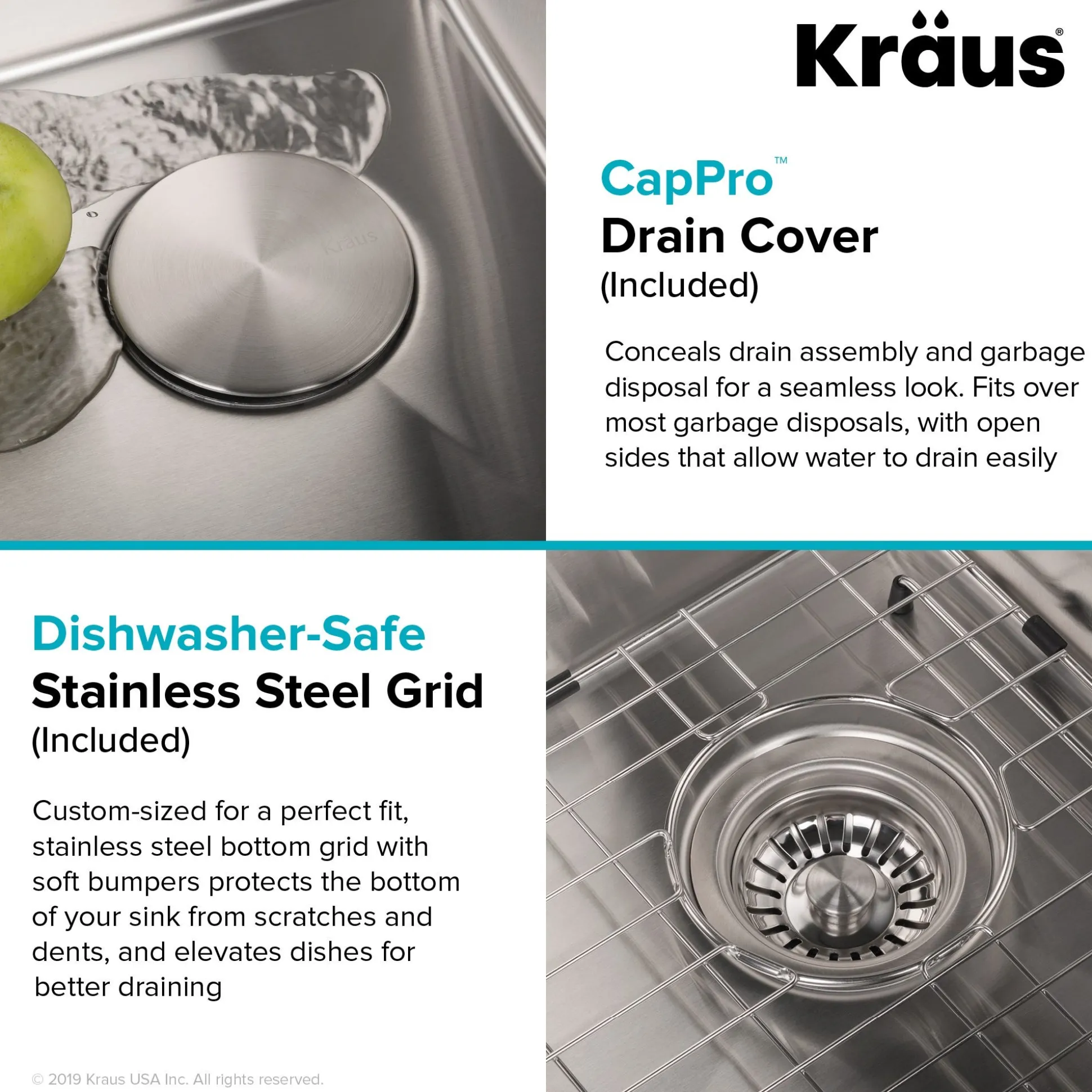 Workstation 33" Drop-In/Undermount 16 Gauge Stainless Steel Single Bowl Kitchen Sink with Accessories