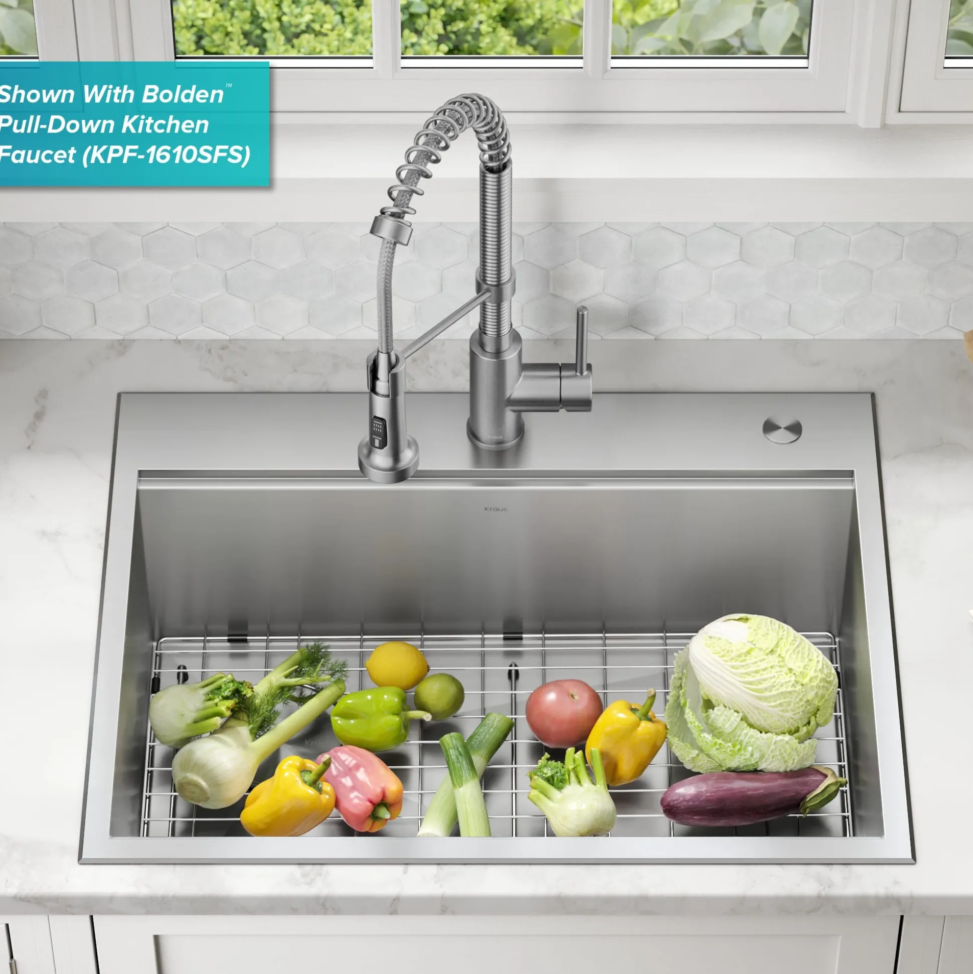 Workstation 28” Drop-In / Undermount 18 Gauge Stainless Steel Single Bowl Kitchen Sink with Accessories